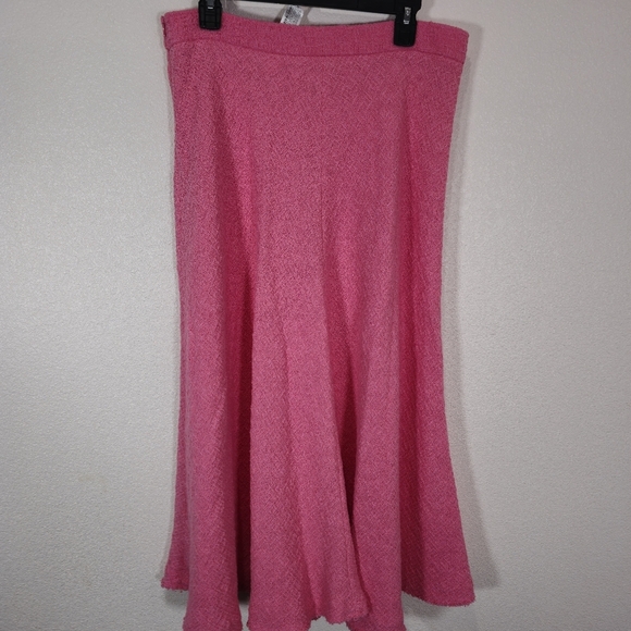 New Zara Long Textured A Line Barbie Pink Maxi Flounce Skirt 2929/469  Size XL - Picture 12 of 12